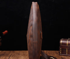 Cool Vintage Brown Leather Chest Bag Sling Bag Sling Crossbody Bag For Men - iwalletsmen