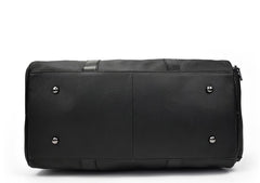 Cool Black Coffee Leather Men Barrel Overnight Bags Travel Bags Weekender Bags For Men - iwalletsmen
