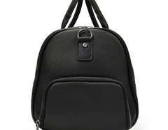 Cool Black Coffee Leather Men Barrel Overnight Bags Travel Bags Weekender Bags For Men - iwalletsmen