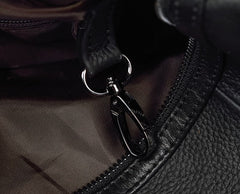 Cool Black Coffee Leather Men Barrel Overnight Bags Travel Bags Weekender Bags For Men - iwalletsmen