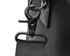 Cool Black Coffee Leather Men Barrel Overnight Bags Travel Bags Weekender Bags For Men - iwalletsmen