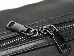 Cool Black Coffee Leather Men Barrel Overnight Bags Travel Bags Weekender Bags For Men - iwalletsmen
