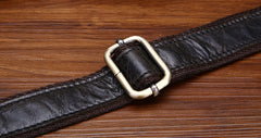Cool Black and Brown Mens Leather Chest Bag Sling Bag Sling Crossbody Bag For Men - iwalletsmen