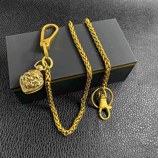 Cool Brass 18" Mens Lion Bell Key Chain Pants Chain Wallet Chain Motorcycle Wallet Chain for Men - iwalletsmen