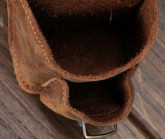 Cool Brown Leather Cigarette Case Belt Pouches BELT Cigarette Holder For Men - iwalletsmen