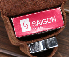 Cool Brown Leather Cigarette Case Belt Pouches BELT Cigarette Holder For Men - iwalletsmen