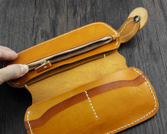 Cool Brown Leather Men's Long Biker Wallet Leather Long Wallet For Men - iwalletsmen