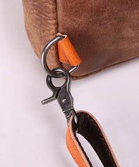 Cool Brown Leather Messenger Bag Handbag Shoulder Bag Backpack For Men - iwalletsmen