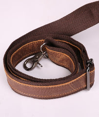 Cool Brown Leather Messenger Bag Handbag Shoulder Bag Backpack For Men - iwalletsmen