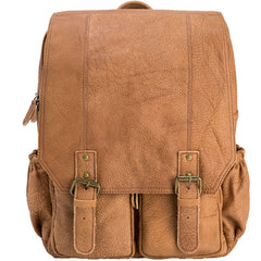 Cool Brown Mens Leather Backpacks Travel Backpacks Laptop Backpack for men - iwalletsmen