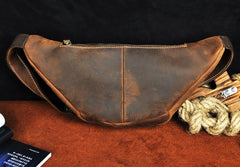 Cool Vintage Brown Mens Leather Fanny Pack Belt Bags Waist Bag For Men - iwalletsmen