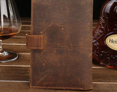 Cool Brown Vintage Mens Leather Long Wallet Bifold Long Wallet for Men - iwalletsmen