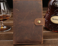 Cool Brown Vintage Mens Leather Long Wallet Bifold Long Wallet for Men - iwalletsmen