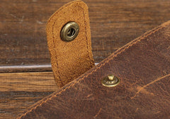 Cool Brown Vintage Mens Leather Long Wallet Bifold Long Wallet for Men - iwalletsmen