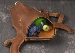 Cool Bull Leather Mens Backpack Vintage Travel Backpack Bag for Men - iwalletsmen