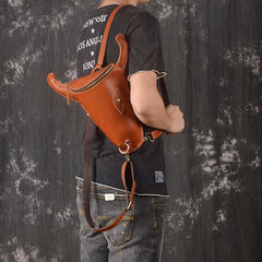 Cool Bull Leather Mens Backpack Vintage Travel Backpack Bag for Men - iwalletsmen
