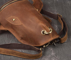 Cool Bull Leather Mens Backpack Vintage Travel Backpack Bag for Men - iwalletsmen