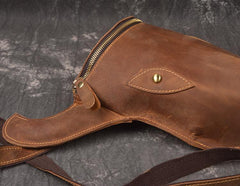 Cool Bull Leather Mens Backpack Vintage Travel Backpack Bag for Men - iwalletsmen