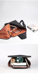 Cool OXFORD CLOTH PVC Black Men's Sling Bag Chest Bag One Shoulder Backpack For Men - iwalletsmen