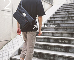 Cool OXFORD CLOTH PVC Men's Shoulder Bag School Bag Messenger Bag For Men - iwalletsmen
