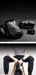 Cool OXFORD CLOTH PVC Black Men's Sling Bag One Shoulder Backpack For Men - iwalletsmen