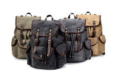 Cool Gray Fashion Mens Green Large Travel Backpack  14'' Computer Backpack for Men - iwalletsmen