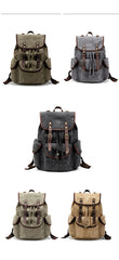 Cool Gray Fashion Mens Green Large Travel Backpack  14'' Computer Backpack for Men - iwalletsmen