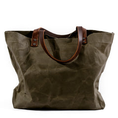 Cool Canvas Leather Mens Casual Waterproof Tote Bag Shoulder Bag Tote Purse For Men - iwalletsmen