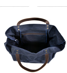 Cool Canvas Leather Mens Casual Waterproof Tote Bag Shoulder Bag Tote Purse For Men - iwalletsmen