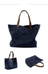 Cool Canvas Leather Mens Casual Waterproof Tote Bag Shoulder Bag Tote Purse For Men - iwalletsmen