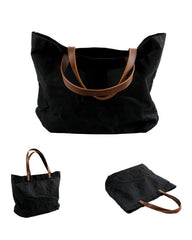 Cool Canvas Leather Mens Casual Waterproof Tote Bag Shoulder Bag Tote Purse For Men - iwalletsmen
