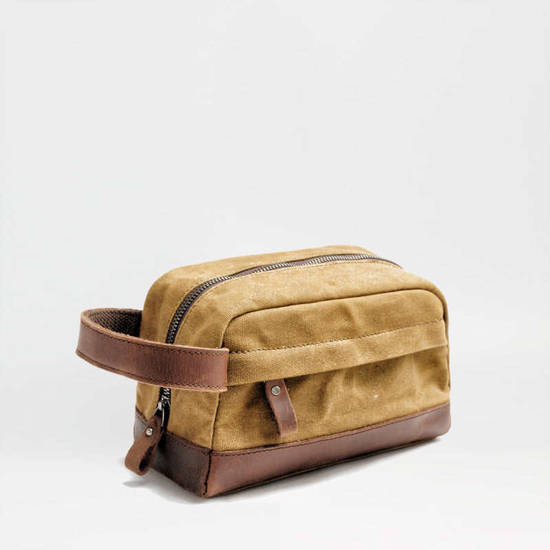 Men's Cool Canvas Leather Clutch Bag