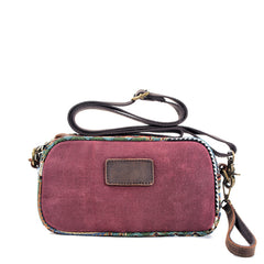 Cool Canvas Mens Green Clutch Bag Mini Side Bag Gray Small Messenger Bag For Men - iwalletsmen