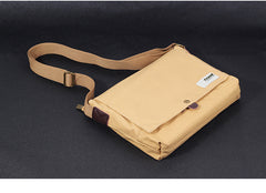 Cool Canvas Mens Side Bag 11'' Black Shoulder Bag College Bag Blue Messenger Bag for Men - iwalletsmen