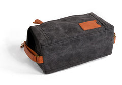 Cool Canvas Leather Mens Large Clutch Bag Handbag Storage Bag Wash Bag For Men - iwalletsmen