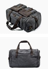 Cool Canvas Leather Mens Retro Large Green Travel Weekender Bag Duffle Bag for Men - iwalletsmen
