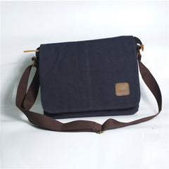 Cool Canvas Mens Side Bag Black Shoulder Bag Gray College Bag Khaki Messenger Bag for Men - iwalletsmen