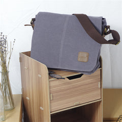 Cool Canvas Mens Side Bag Black Shoulder Bag Gray College Bag Khaki Messenger Bag for Men - iwalletsmen