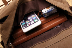 Cool Canvas Leather Mens Black Side Bag Blue Shoulder Bag Red College Bag Messenger Bag for Men - iwalletsmen