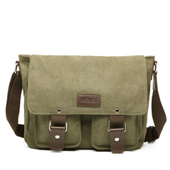 Cool Canvas Leather Mens Black Side Bag Blue Shoulder Bag Red College Bag Messenger Bag for Men - iwalletsmen