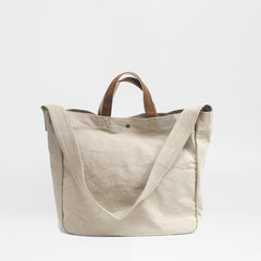 Cute Canvas Mens Womens White Handbag Tote Bag Shoulder Bag Tote Purse For Men - iwalletsmen