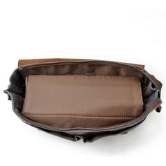 Waxed Canvas Leather Mens Waterproof Black 14‘’ Camera Bag Shoulder Bag Messenger Bag For Men - iwalletsmen