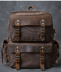 Waxed Canvas Leather Mens 15