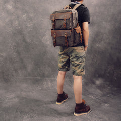 Waxed Canvas Leather Mens 15