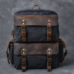 Waxed Canvas Leather Mens 15