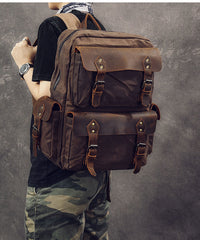Waxed Canvas Leather Mens 15