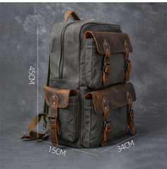 Waxed Canvas Leather Mens 15