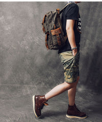 Waxed Canvas Leather Mens 15