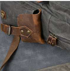 Waxed Canvas Leather Mens 15