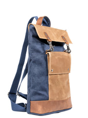 Cool Canvas Leather Mens Womens British 14'' Style College Computer Backpack Travel Backpack for Men - iwalletsmen